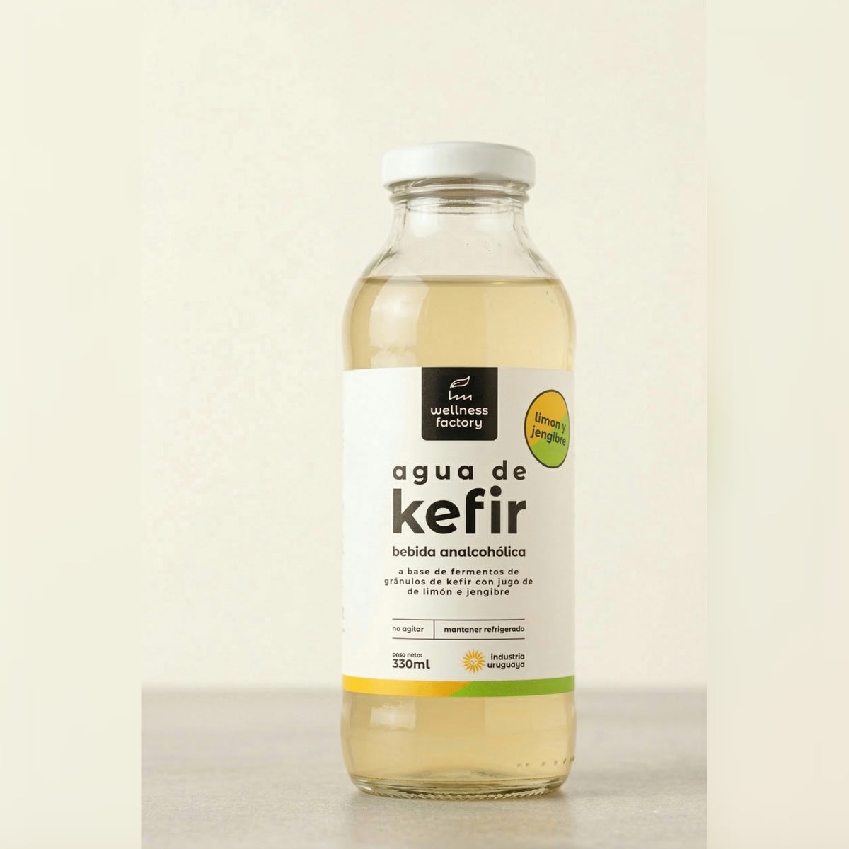 Pack Kefir: 12 Botellas de 330ml — Ciruela e hibiscos y Limón y jengibre | Wellness Factory