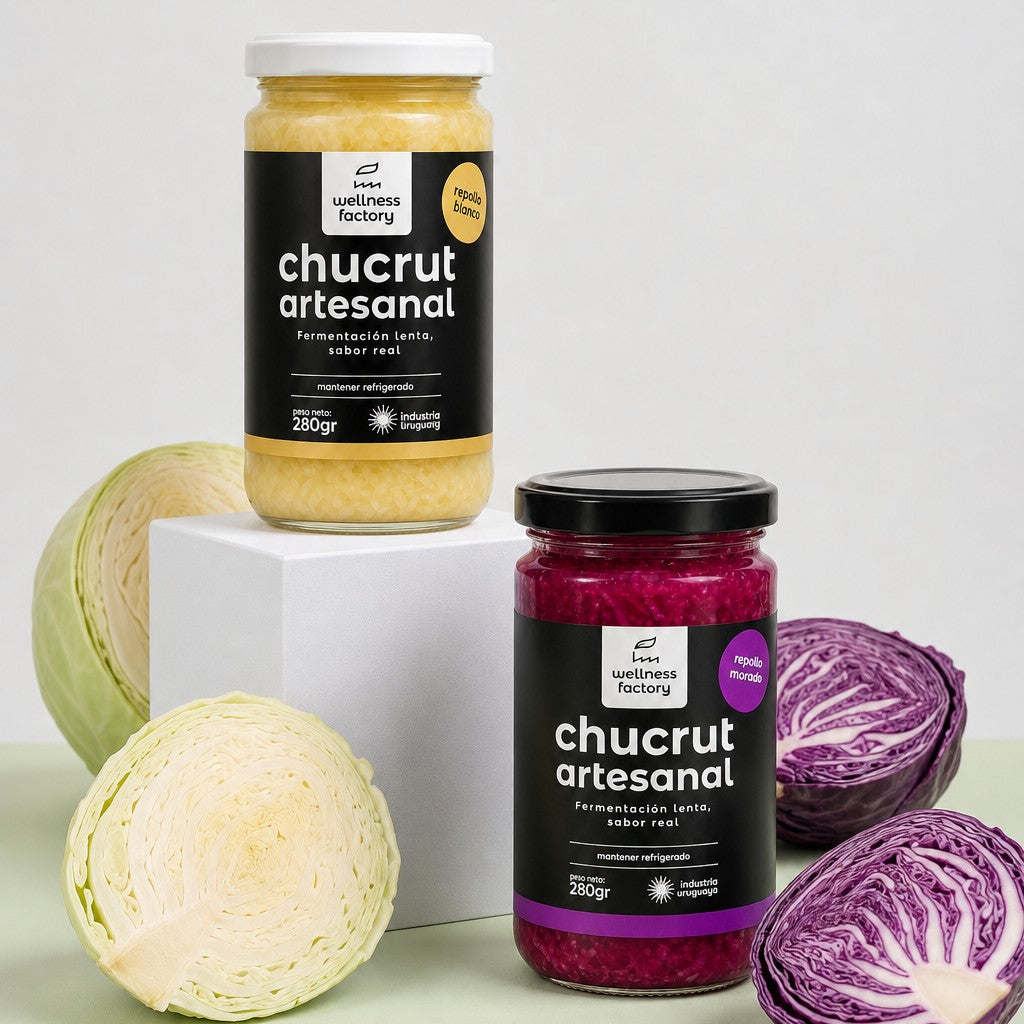 Chucrut artesanal - repollo blanco y morado